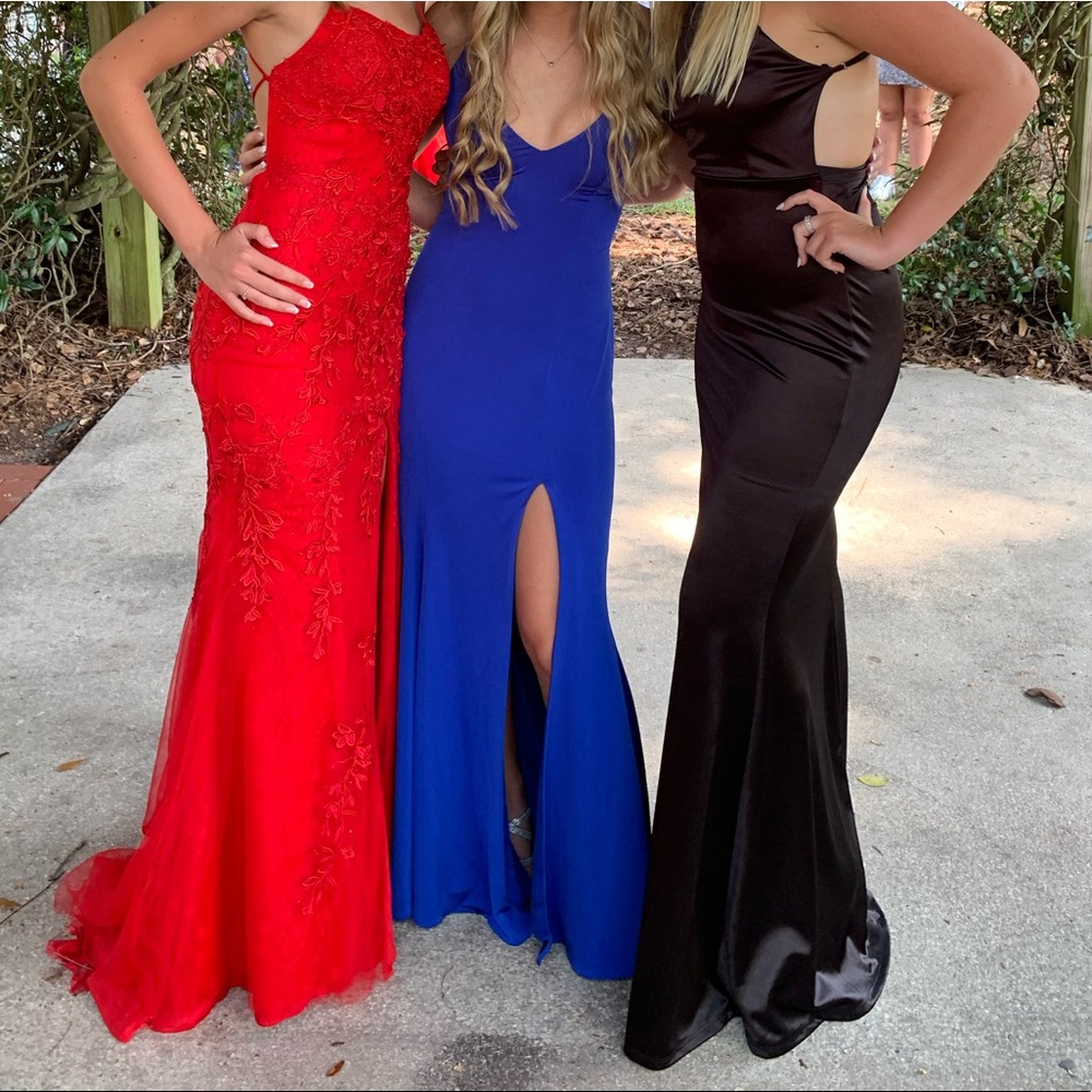 blue jovani prom dress